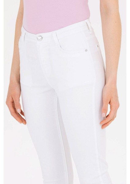 Kadın Beyaz Pantolon (Kanvas-Chino) 50263208-VR013