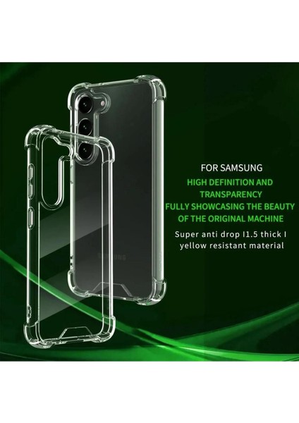 Samsung Galaxy S24 Kılıf 3D Kamera Korumalı Antishock Darbe Emici Yumuşak Esnek Şeffaf Silikon Kapak