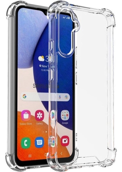 Samsung Galaxy A14 Kılıf 3D Kamera Korumalı Antishock Darbe Emici Yumuşak Esnek Şeffaf Silikon Kapak