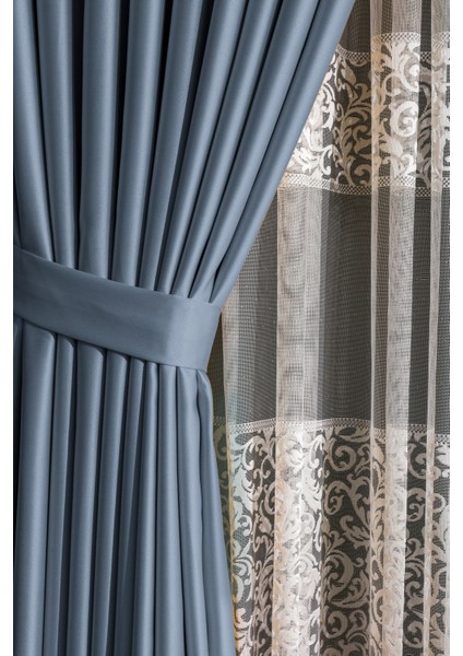 Sık Pileli Blackout Karartma Kumaştan Fon Perde 1x3 V638 Tek Kanat fiyatları