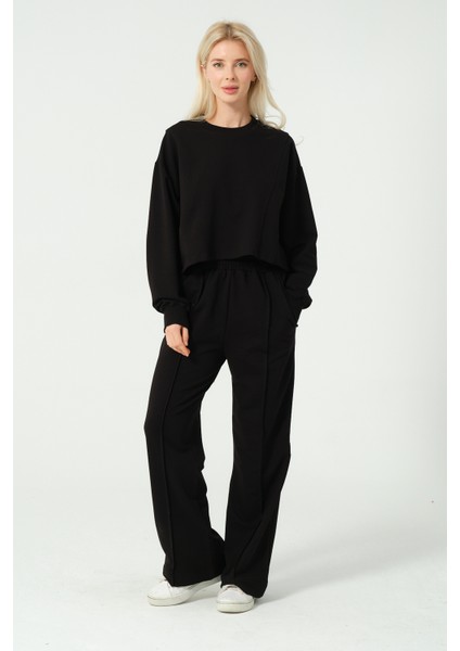 Maon Ikili Takım Oysh0 Crop Sweat Eşofman