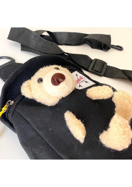 Mackbear Bear Cross Body Bag Çanta Çapraz Omuz Çantası Siyah modelleri