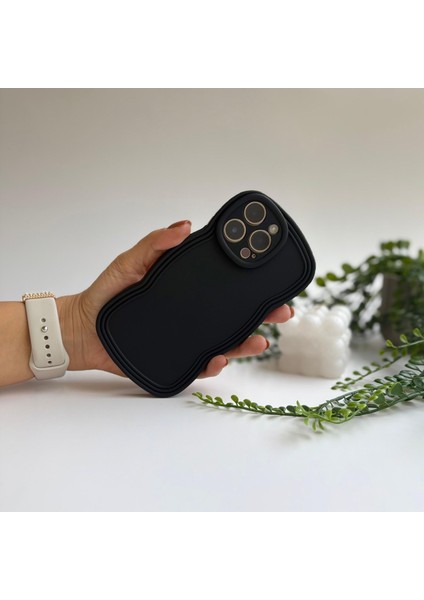 Pop Socket Telefon Tutuculu Çift Şekilde Kullanılan Iphone 15 Pro Kılıf Siyah