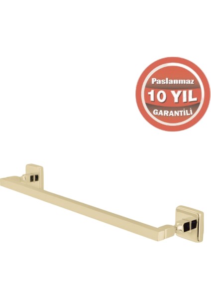 Paslanmaz Pirinç Kumru Kare Boru Uzun Havluluk 50CM Altın Sarı Gold