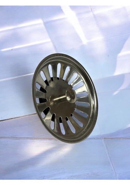 2 Adet Çöpmak Paslanmaz Çelik Sifon Süzgeci 8 cm Lavabo Evye Süzgeci