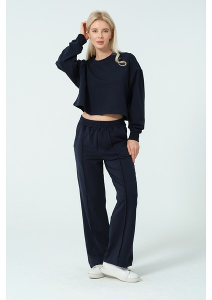 Maon Ikili Takım Oysh0 Crop Sweat Eşofman