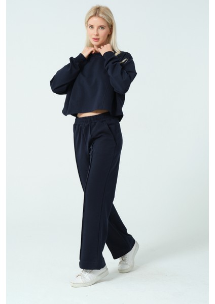 Maon Ikili Takım Oysh0 Crop Sweat Eşofman