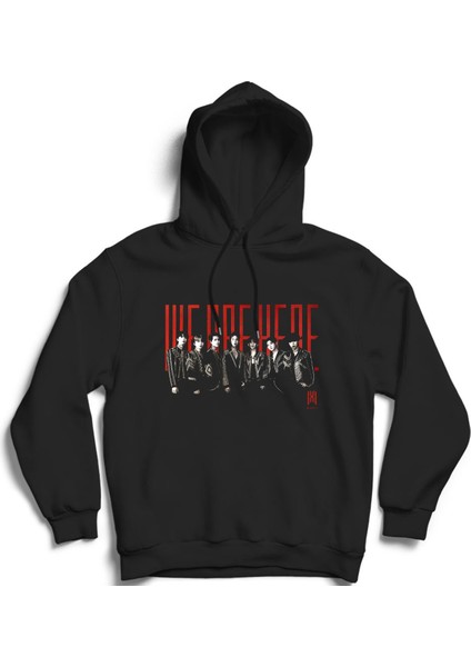 Monsta X, We Are Here, Korean Music, K-Pop %100 Pamuk, Kapüşonlu Sweatshirt Hoodie
