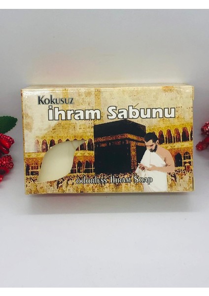 Kokusuz Ihram Sabunu 100 gr. (Saç ve Cilt Için)-Odorless Ihram Soap