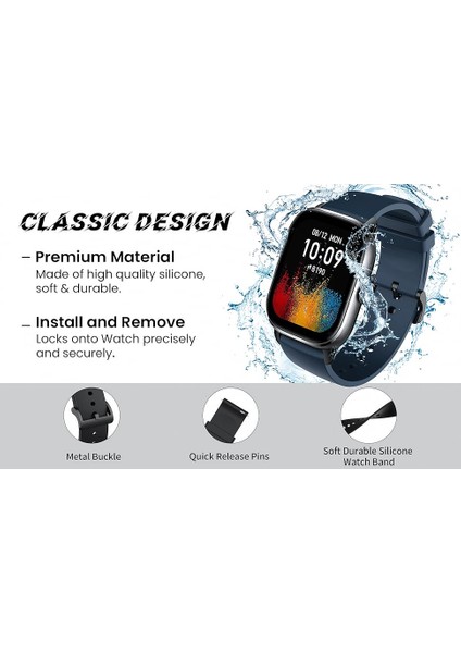 Haylou LS02 Uyumlu Tokalı Silikon Kordon Kayış