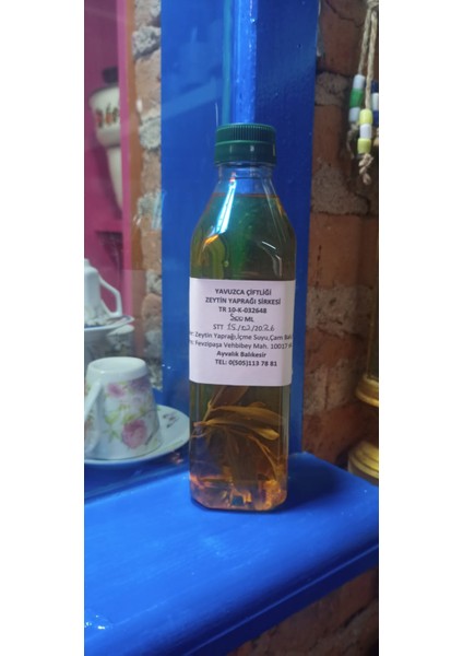 El Yapımı Doğal Fermente Zeytin Yaprağı Sirkesi 500 ml
