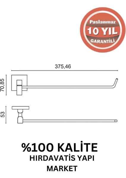 Paslanmaz Pirinç Kumru Tekli Döner Havluluk Mat Siyah fiyatları