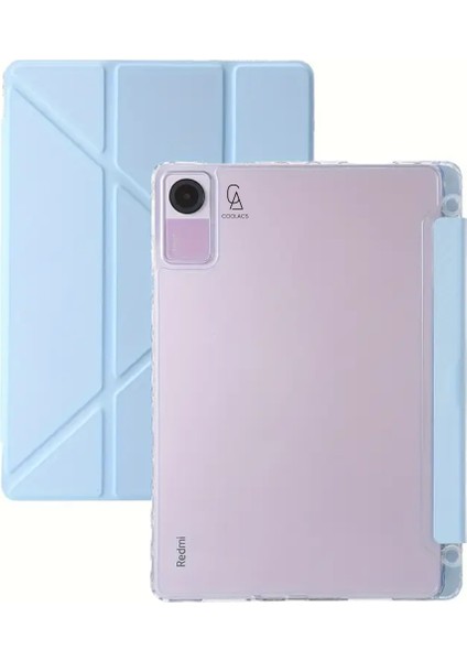 Xiaomi Redmi Pad Se 8.7 Inç Uyumlu Kılıf 3 Farklı Stand Kalemlikli Tri Folding Tablet Kılıfı