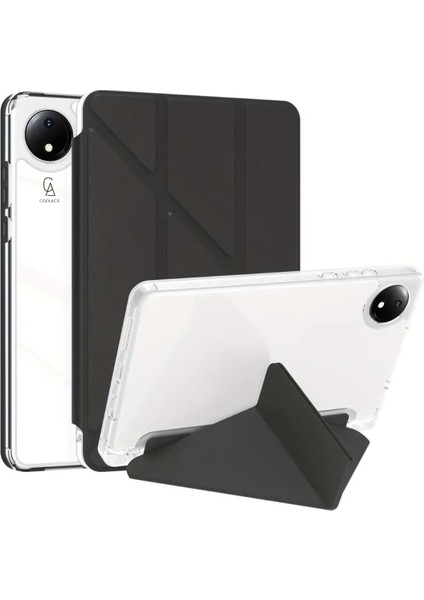 Xiaomi Redmi Pad Se 8.7 Inç Uyumlu Kılıf 3 Farklı Stand Kalemlikli Tri Folding Tablet Kılıfı