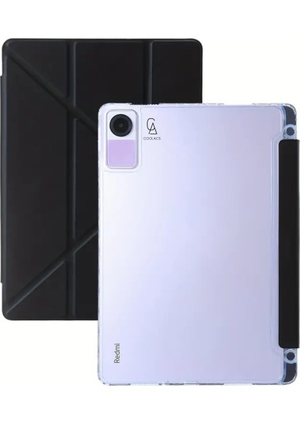 Xiaomi Redmi Pad Se 8.7 Inç Uyumlu Kılıf 3 Farklı Stand Kalemlikli Tri Folding Tablet Kılıfı