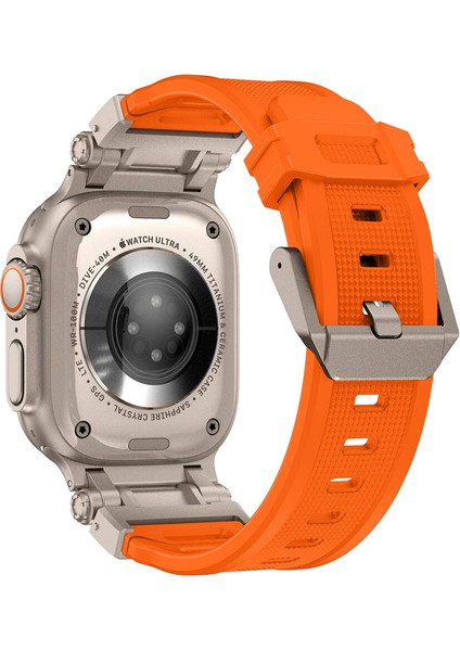 Watch Ultra 49MM KRD-101 Titanyum Metal Başlıklı Silikon Kordon fırsatları