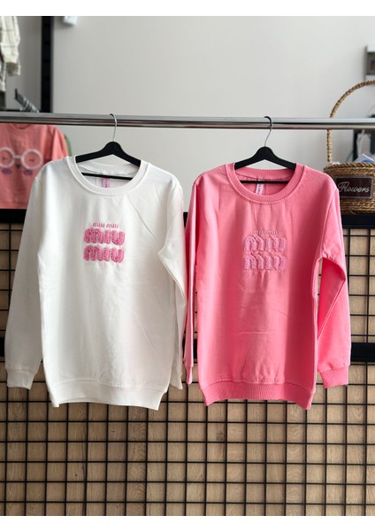 Mıu Mıu Baskılı Kız Çocuk Sweatshirt