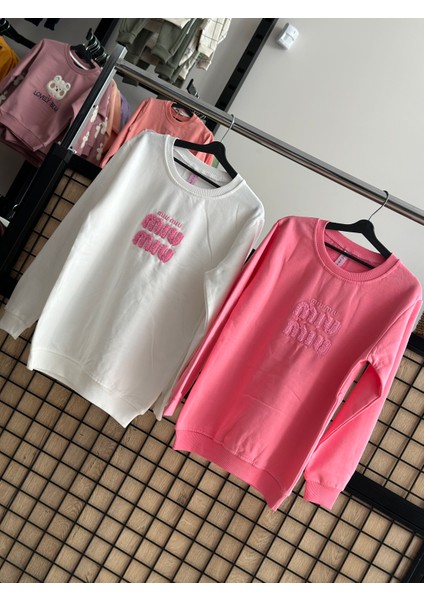 Mıu Mıu Baskılı Kız Çocuk Sweatshirt