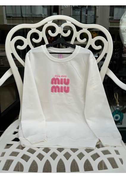 Mıu Mıu Baskılı Kız Çocuk Sweatshirt