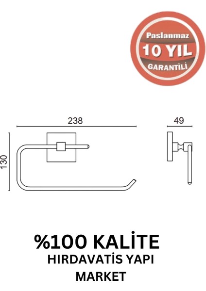 Paslanmaz Pirinç Kumru Açık Kağıt Havluluk Mat Siyah fiyatları
