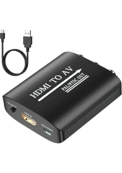 HDMI To Av Rca Tos Çevirici Dönüştürücü Adaptör HDMI To Av Rca