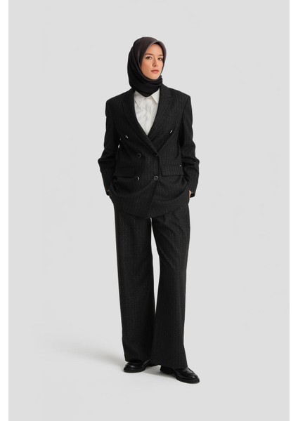 Simli Pantolon 24K2714 Siyah