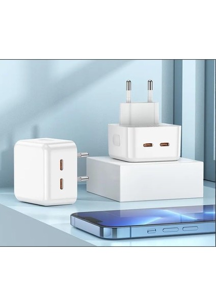 50W Iphone Tüm Serileriyle Uyumlu Hızlı Şarj Başlığı Beyaz modelleri