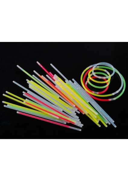10 Adet Glow Stick Bracelet Fosforlu Kırılan Çubuk Bileklik (324324)