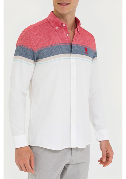 Erkek Kırmızı Gömlek Desenli 50263129-VR030