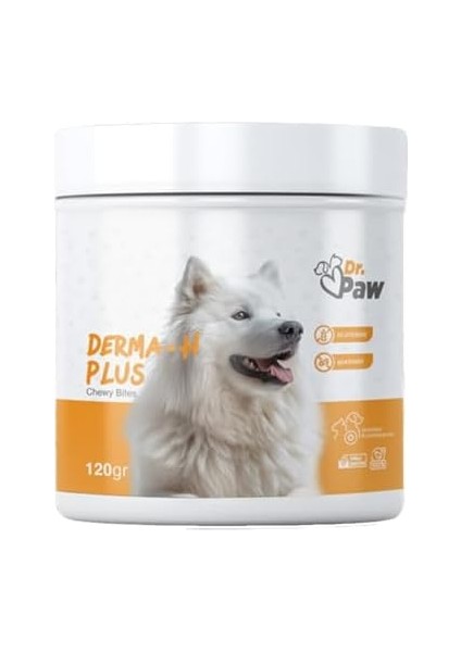 - Derma H Plus: Tüy ve Cilt Sağlığı Destekleyici Köpekler Için Glutensiz ve Şeker Ilavesiz Çiğnenebilir Tablet (120 Gr)