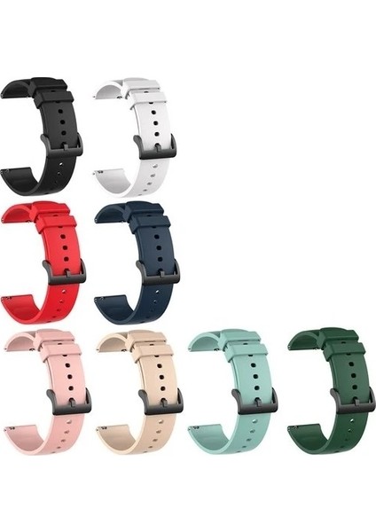 Amazfit Gts / Amazfit Gts 2 / Amazfit Gts 2 Mini Uyumlu Tokalı Silikon Kordon 20MM