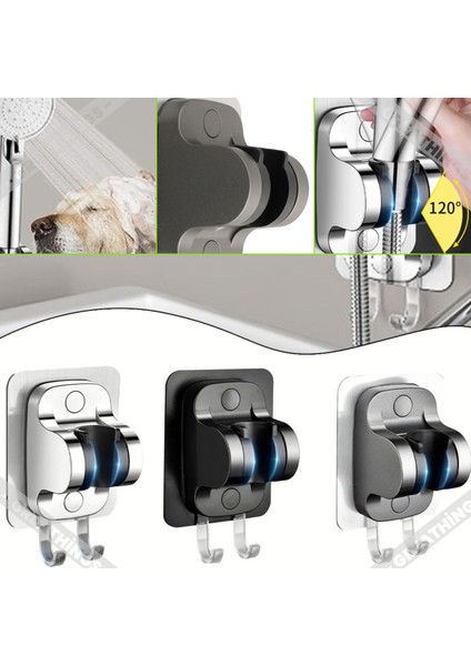 Suya Dayanıklı Kendiliğinden Güçlü Yapışkanlı Askılı Duş Başlık Tutucu