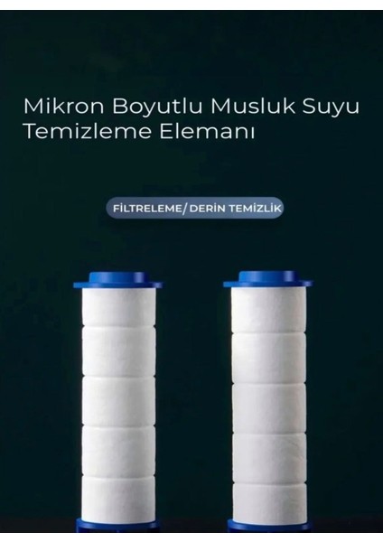 5 Adet Yedek Filtreli Duş Başlığı Kireç Önleyici Özellikli Su Tasarruflu Lüks Model