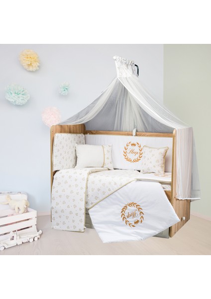 Sleep %100 Pamuk 10 Parça 70X130CMBEŞİK Uyku Seti,bebek Uyku Takımı,anne Yanı Set