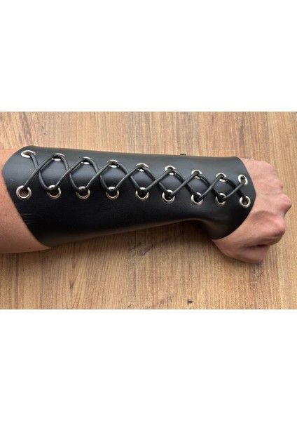 Bağcıklı Siyah Suni Deri Kolluk fiyatları