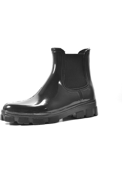 RN.111 Siyah Casual Lastikli Plastik Kadın Yağmur Bot Çizme fiyatları