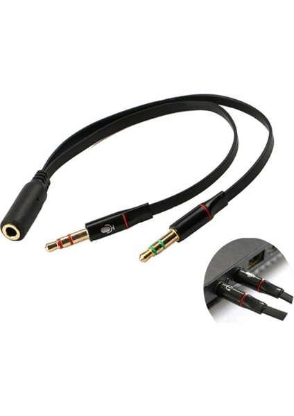 Kulaklık Mikrofon 3.5mm Çevirici Ayırıcı Switch Splitter modelleri