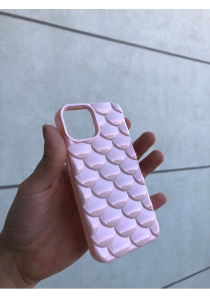 Iphone 12/12 Pro Pembe Deniz Kızı Sert Silikon Telefon Kılıfı