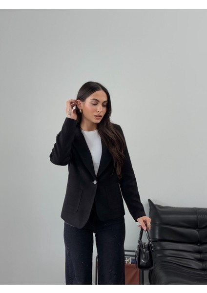 Kadın Blazer Ceket Tek Düğmeli Cep Detaylı Astarlı modelleri