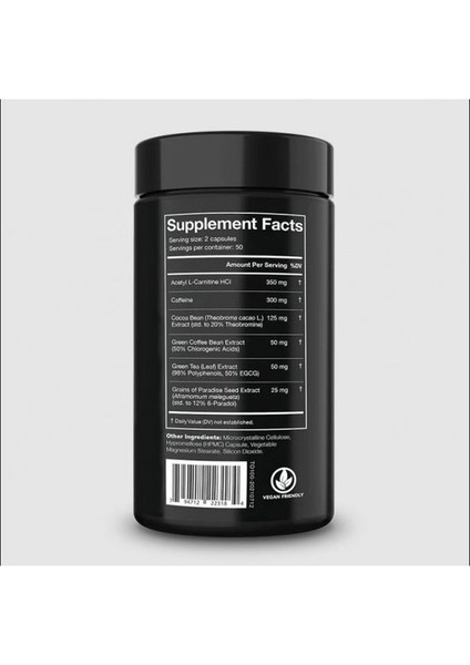 The Curse The Omen Fat Burner Acety L-Carnitine + Green Tea 100 Caps