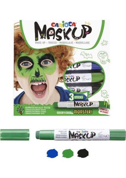 Carioca Mask Up Yüz Boyası 3 Renk Monster