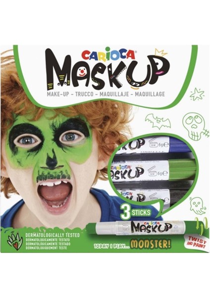 Carioca Mask Up Yüz Boyası 3 Renk Monster