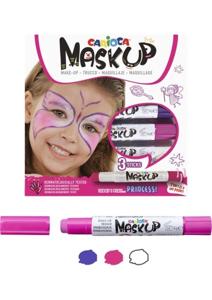 Carioca Mask Up Yüz Boyası 3 Renk Princess