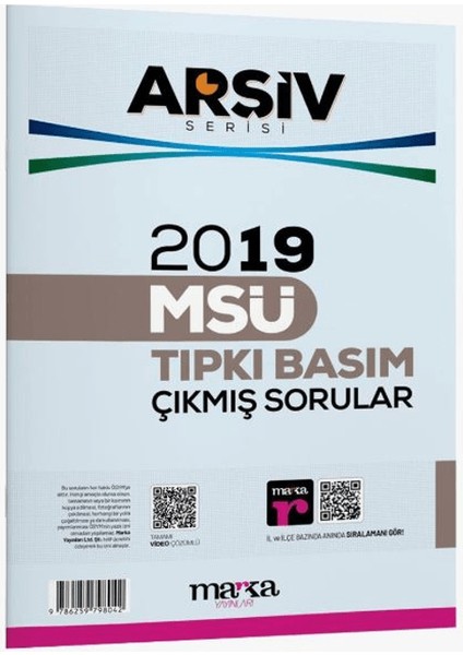 2019 Msü Çıkmış Sorular Tamamı Video Çözümlü