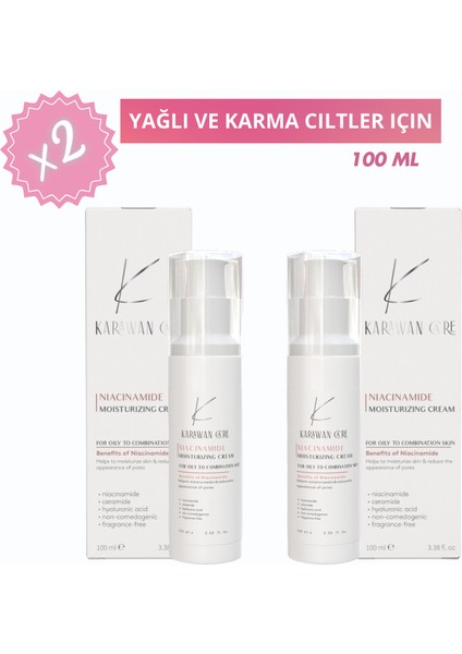 - Niacinamide – Moisturizing Cream (YAĞLI VE KARMA CİLT İÇİN) x 2
