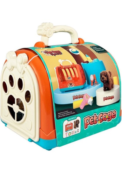 JND-3615-1 Taşıma Çantalı Hareketli Pilli Köpek Set (Pet Shop) -Vardem Oyuncak