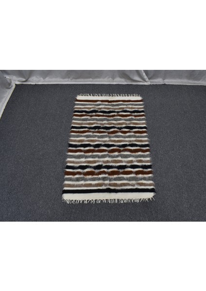 Yeni El Dokuma Benzersiz Tiftik Yün Siirt Battaniyesi Kilim 5465