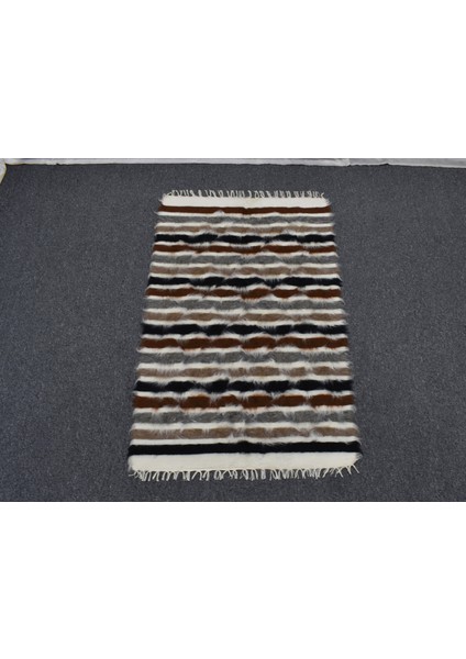 Yeni El Dokuma Benzersiz Tiftik Yün Siirt Battaniyesi Kilim 5465