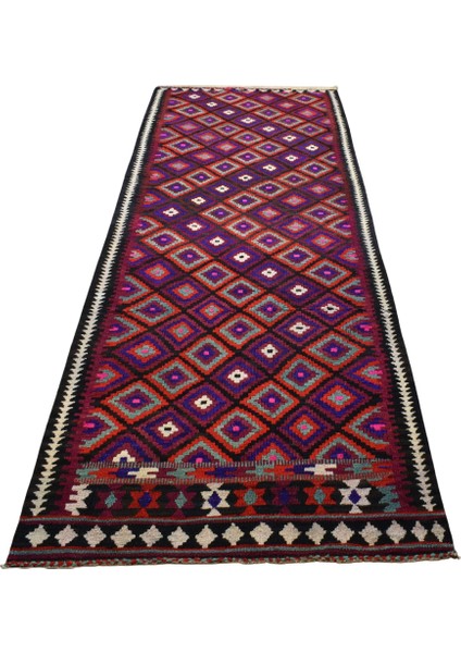 Yeni El Dokuma Otantik Geometrik Erzurum Yün Yolluk Kilim 5487
