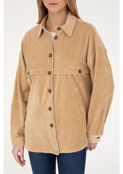 Kadın Kum Gömlek Örme 50272140-VR085